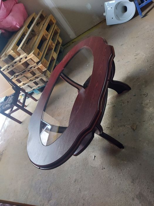 Stolik kawowy z szybą Stół