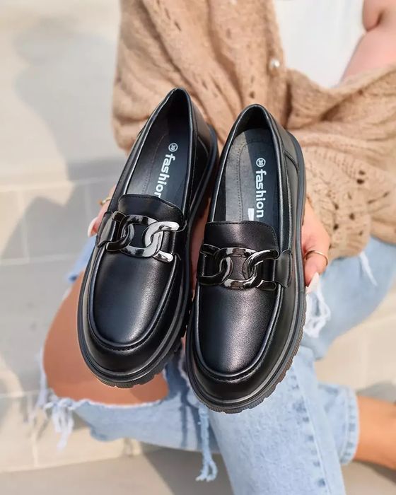 3 RODZAJE 36 37 38 Mokasyny 39 40 41 półbuty wsuwane z ozdobą platform