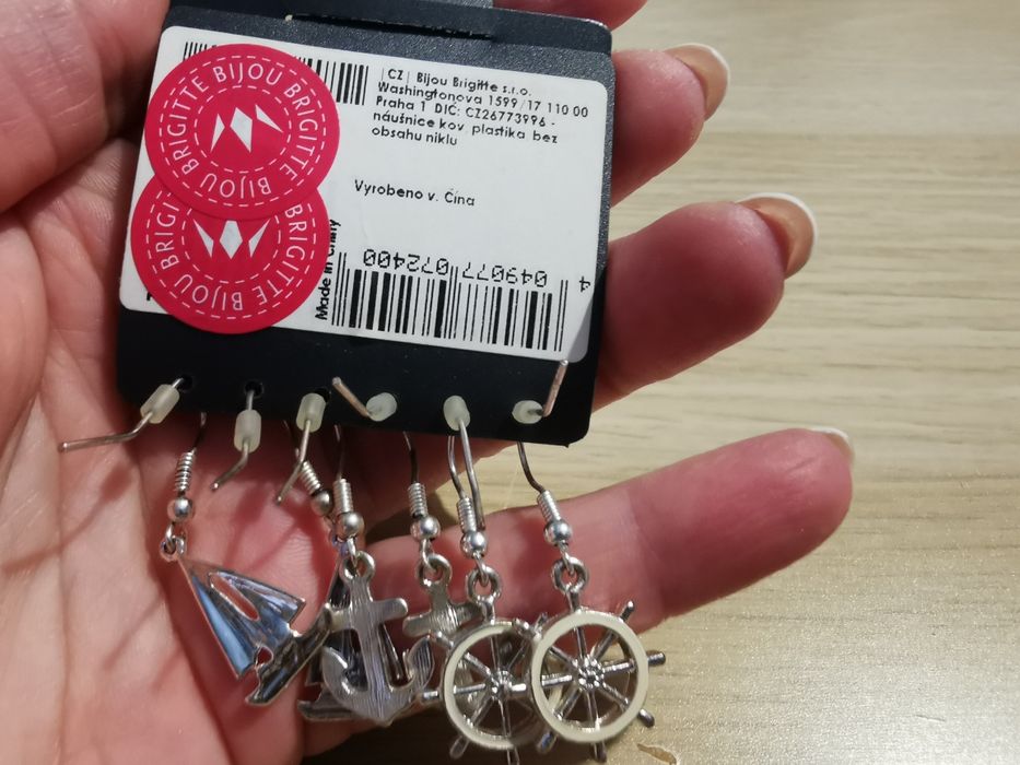 Bijou Brigitte komplet 3 marynarskich kolczyków