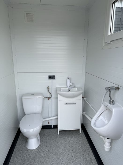 Kontener sanitarny łazienka wc kibel pawilon budowlany socjalny