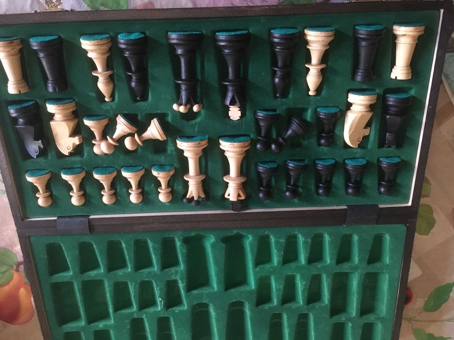 Tabuleiro xadrez madeira