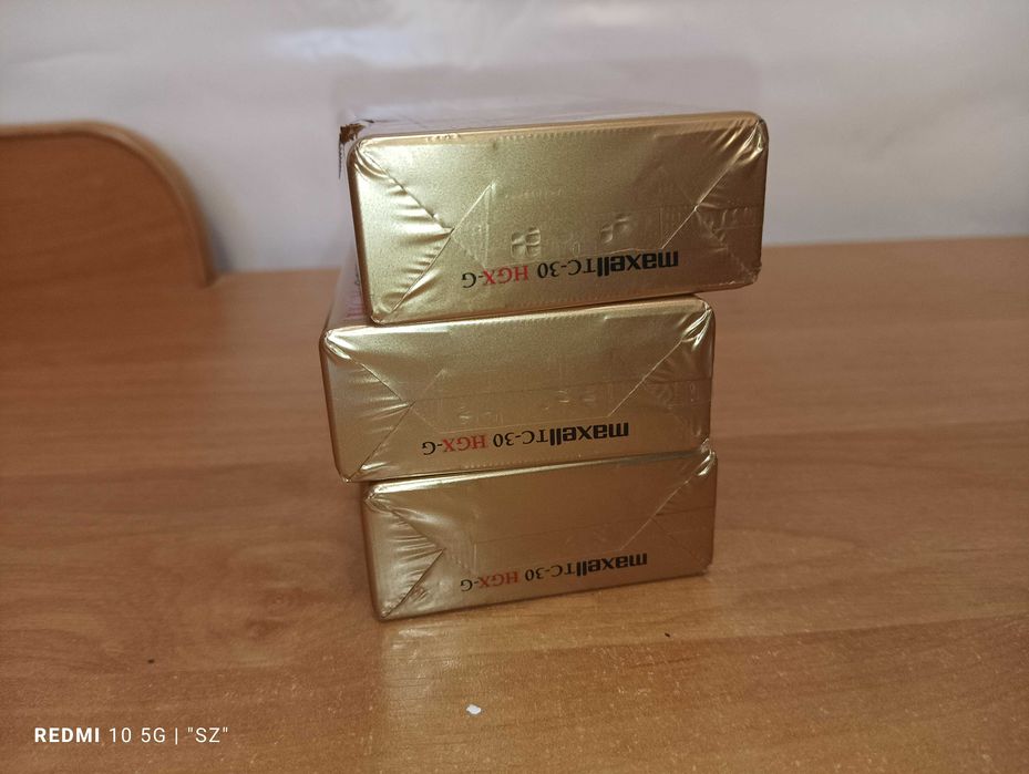 Maxell - HGH-GOLD - TC-30 - kasety VHS C - 3 sztuki - USA - NOWE !