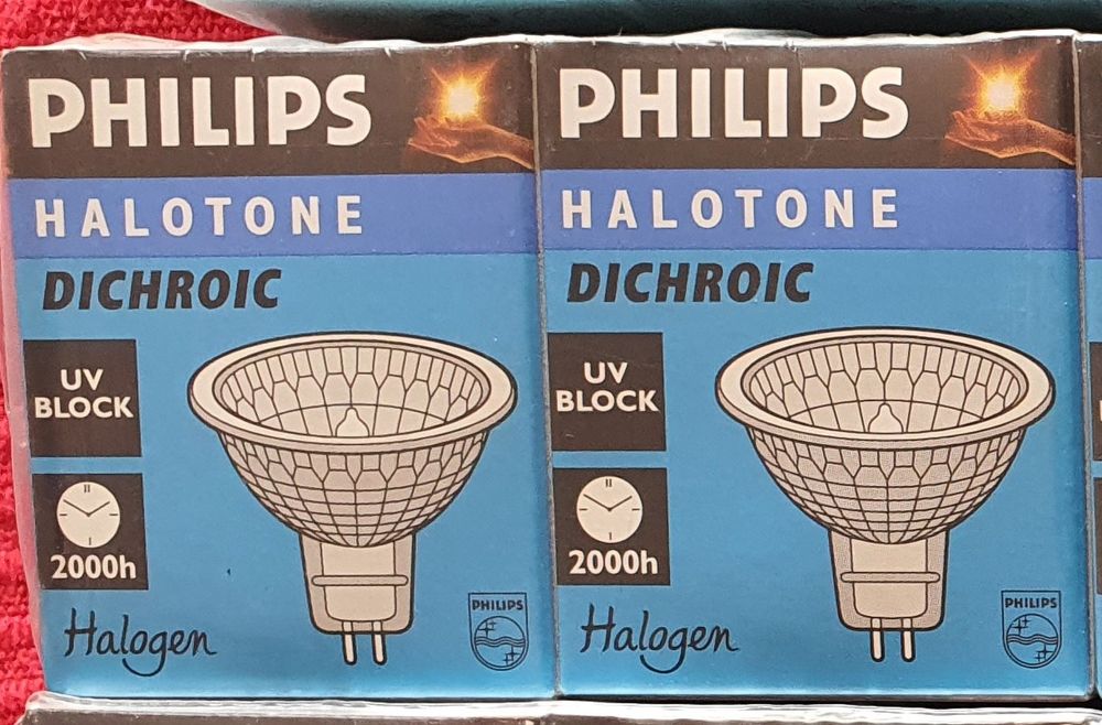Lote de 45 Lâmpadas Philips halogéneo GU 5.3 seladas por abrir
