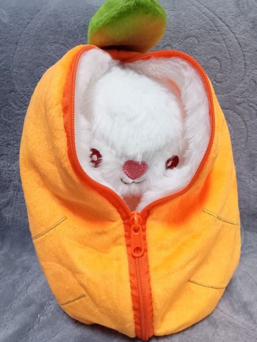 В НАЯВНОСТІ! М'яка іграшка нічник зайчик трансформер в полуничці або