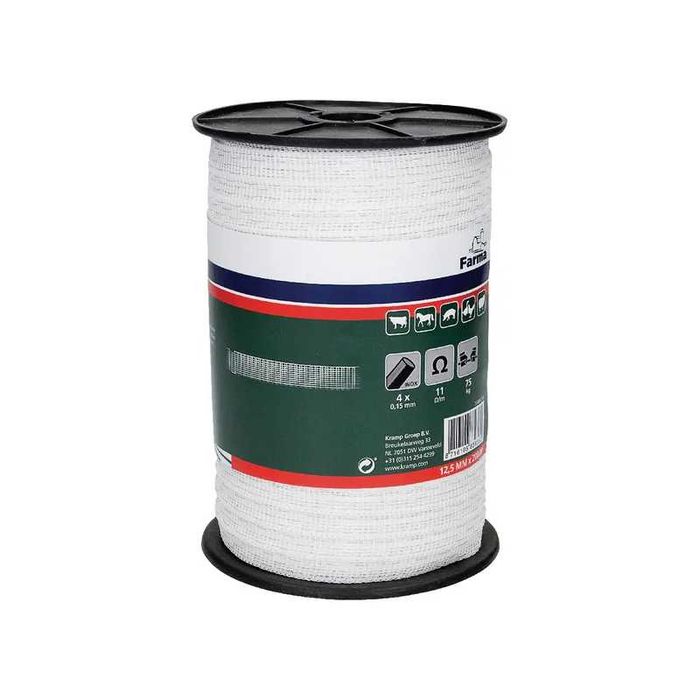 Taśma ogrodzeniowa do pastucha 12,5mm Farma 704007FA 200m