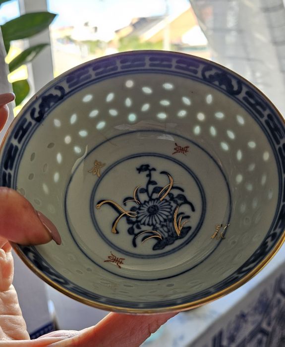 Taça de porcelana chinesa