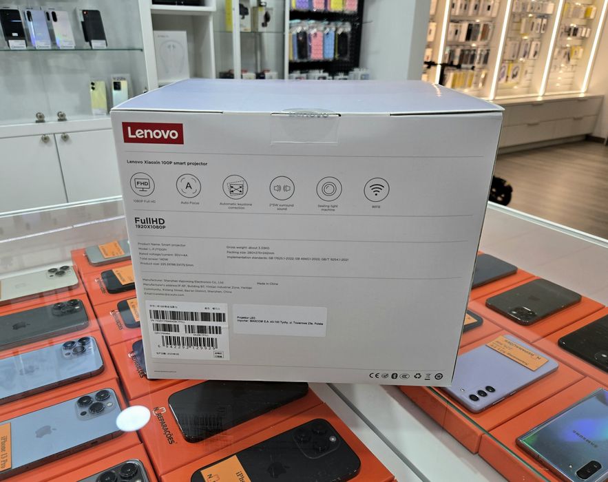 Projetor Smart Lenovo Xiaoxin 100P – Branco ( NOVO )