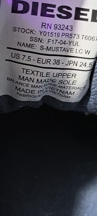 Кеди DIESEL, 38 р., 24,5-25 см