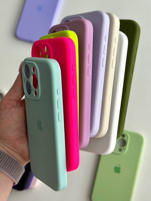 Чехол iphone 15 pro max та інші Silicone Case | Закрита камера Айфон