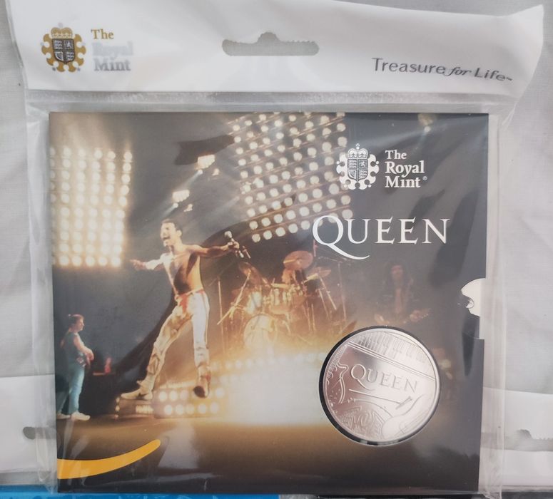 Banda Queen moedas de coleção novas