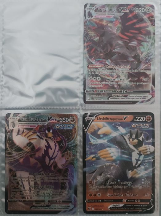 Cartas Pokémon V / VMAX – Várias coleções (preços na descrição)