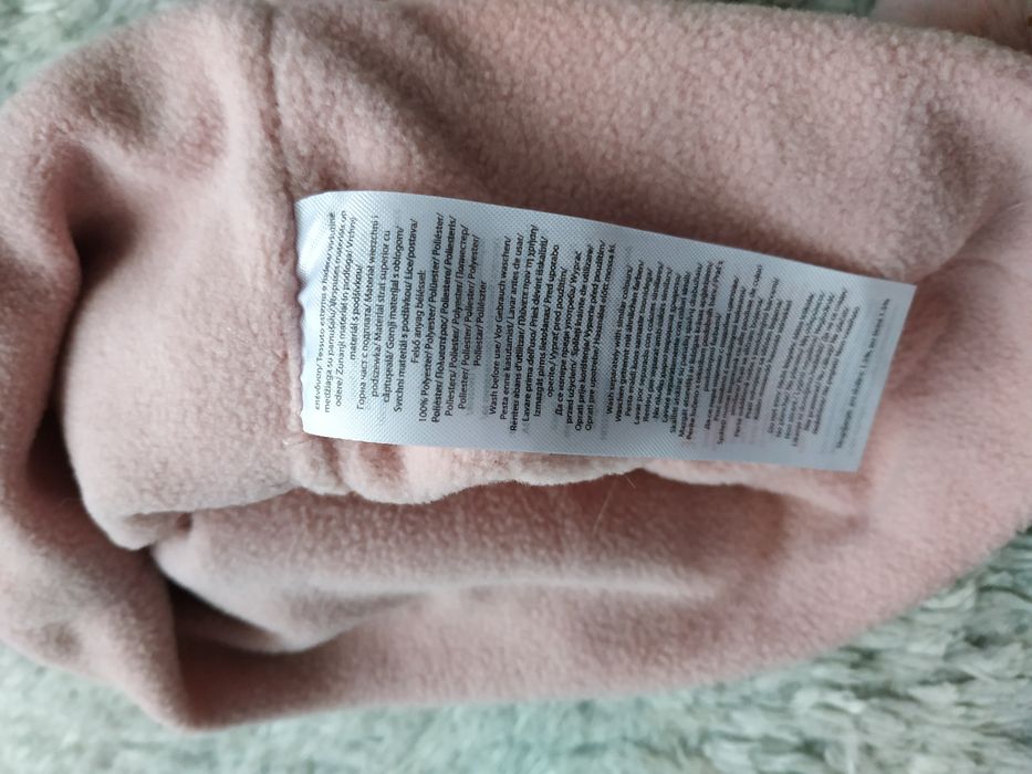 Nowy komplet/czapka/rękawiczki/różowy/złote kropki/prezent/Pepco/r.52