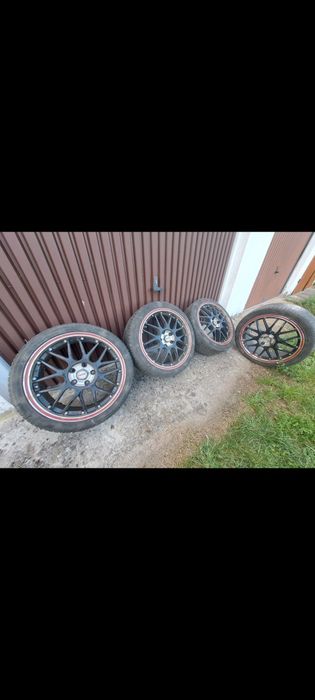 Alufelgi Platin 18 5x112 Czarne Passat Sharan Opony Wielosezonowe 2019