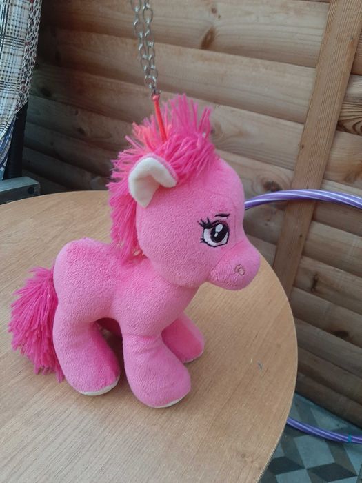 maskotka pluszak rozowy konik 24cm