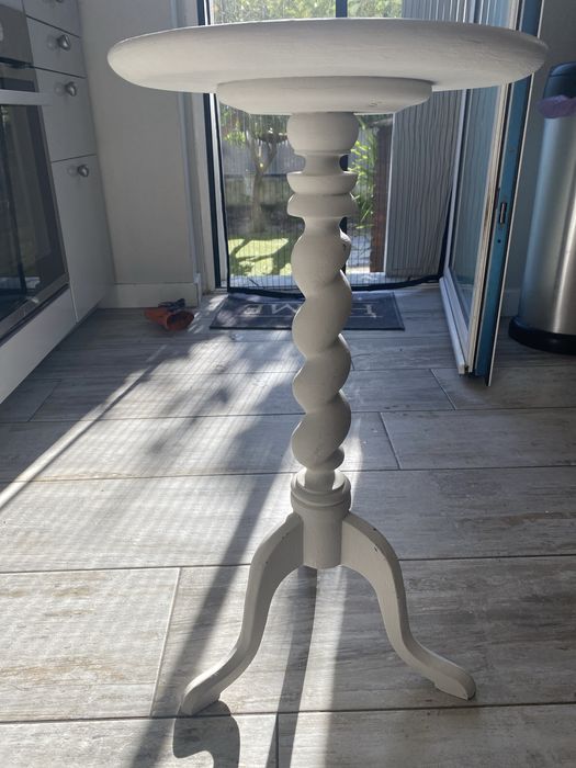 Mesa apoio redonda anos 70