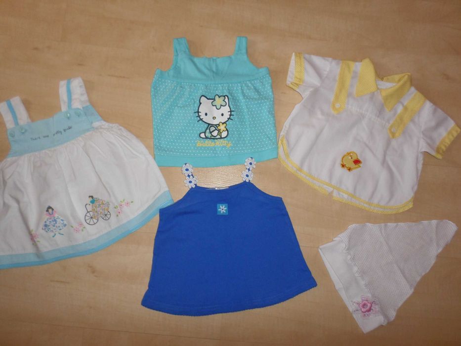 śliczne bluzeczki na lato dla niuni 68/74