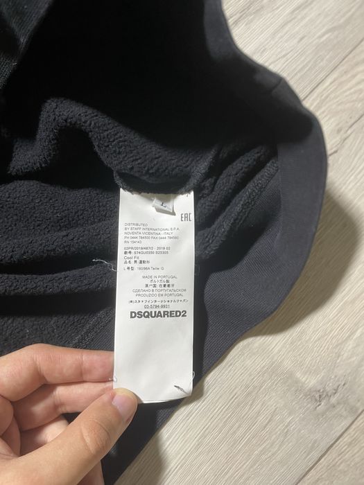 Оверсайз худі Dsquared2 чоловіче чорне худі велике лого