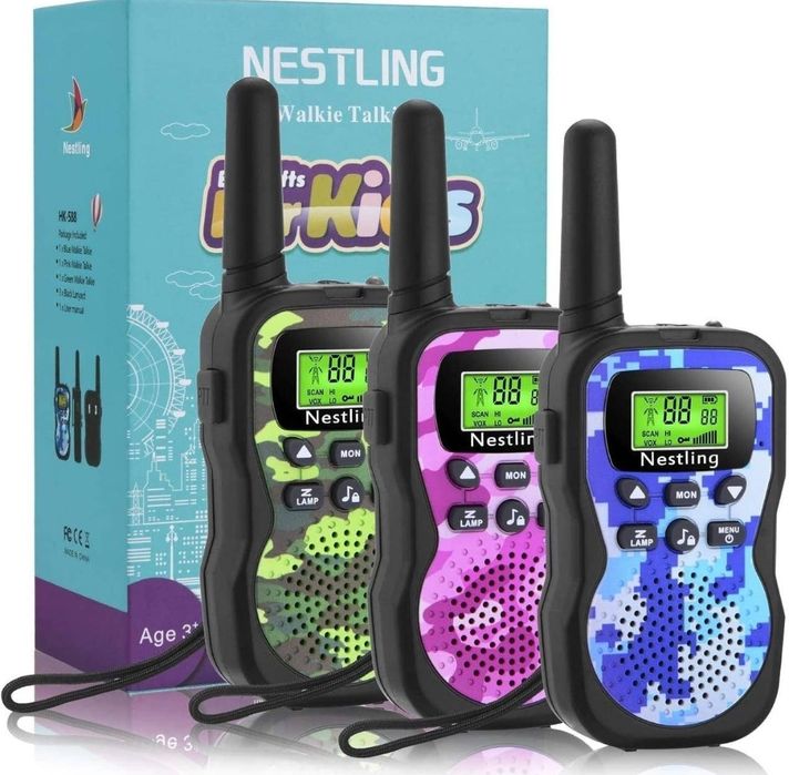 Є різні Дитячі рації Nestling HK-588 3 шт, дитячі рації-радіо з 8 каналами, РК дисплеєм, ліхтариком