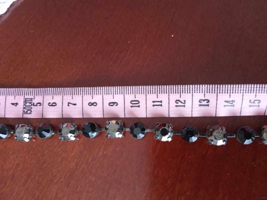 Bransoletka z kryształkami czarnymi