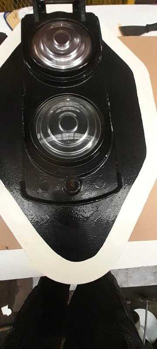 Semáforo antiquissimo ferroviário luzes 2 lados