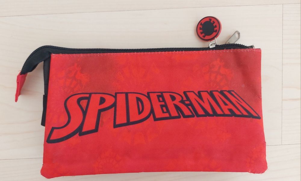Mochila, lancheira e estojo Homem Aranha Spiderman, conjunto