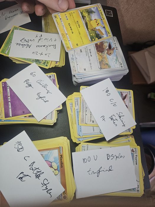 Bulk Pokemon 600 cartas Eevee heroes comuns / incomuns