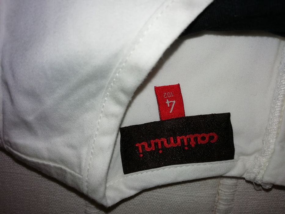Vestido CATIMINI branco de menina com Colan e t-shirt a condizer