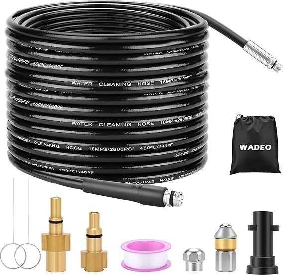 WADEO Wąż do czyszczenia rur, zestaw 20 m do Kärcher serii K (K2-K7)