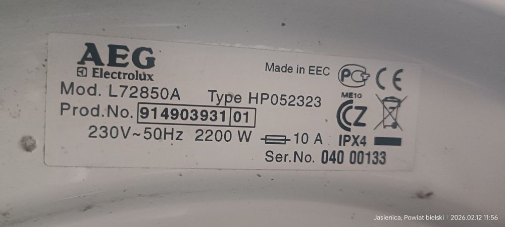 Elektrolux panel