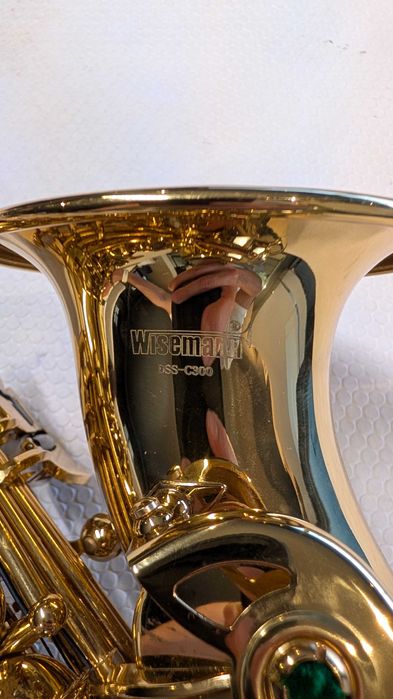 Saxofone Soprano Curvo Wisemann DSS-C300 c/ bocal Selmer Paris S80 e estojo