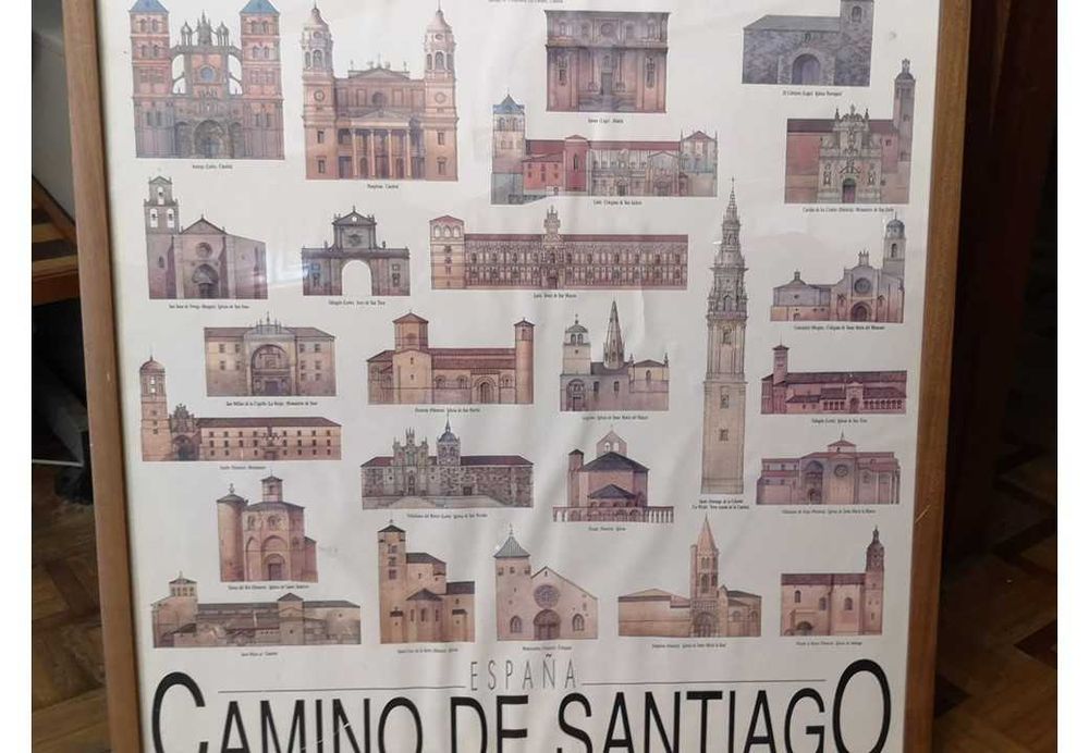 Quadro com gravura "Camino de Santiago - España"