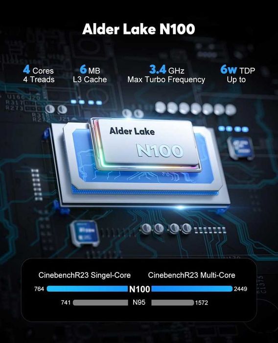 Mini komputer Acemagician T8Plus mini PC, 12. generacji Alder 8/256GB