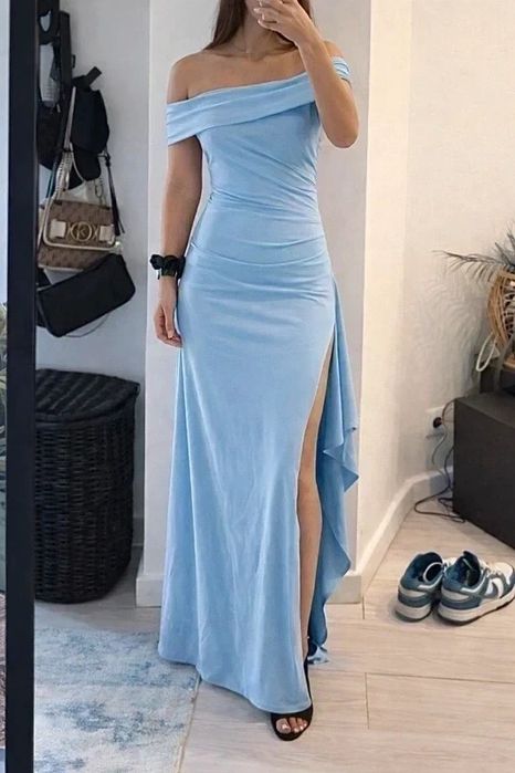 Vestido azul claro novo cerimónia