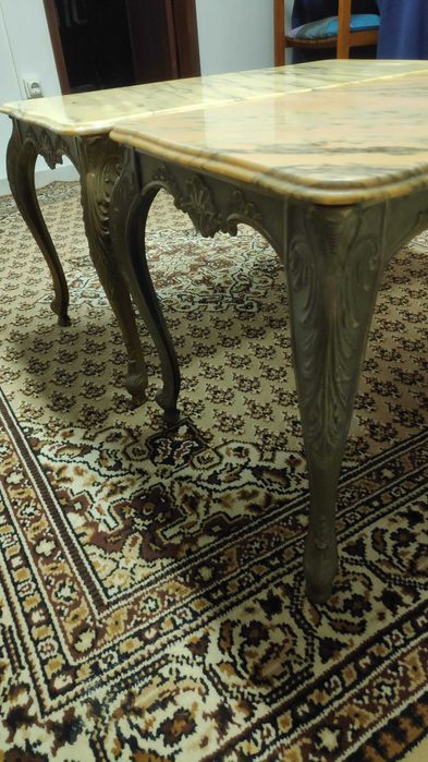 Mesa Latão e Mármore - Vintage