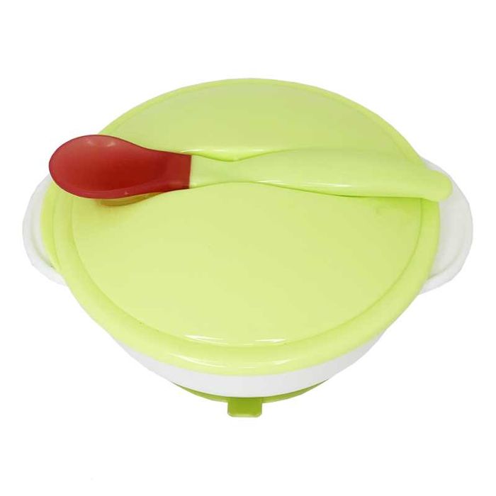 Тарелка на присоске с крышкой и ложкой ТМ MEGA Zayka арт. ZLBB-6138