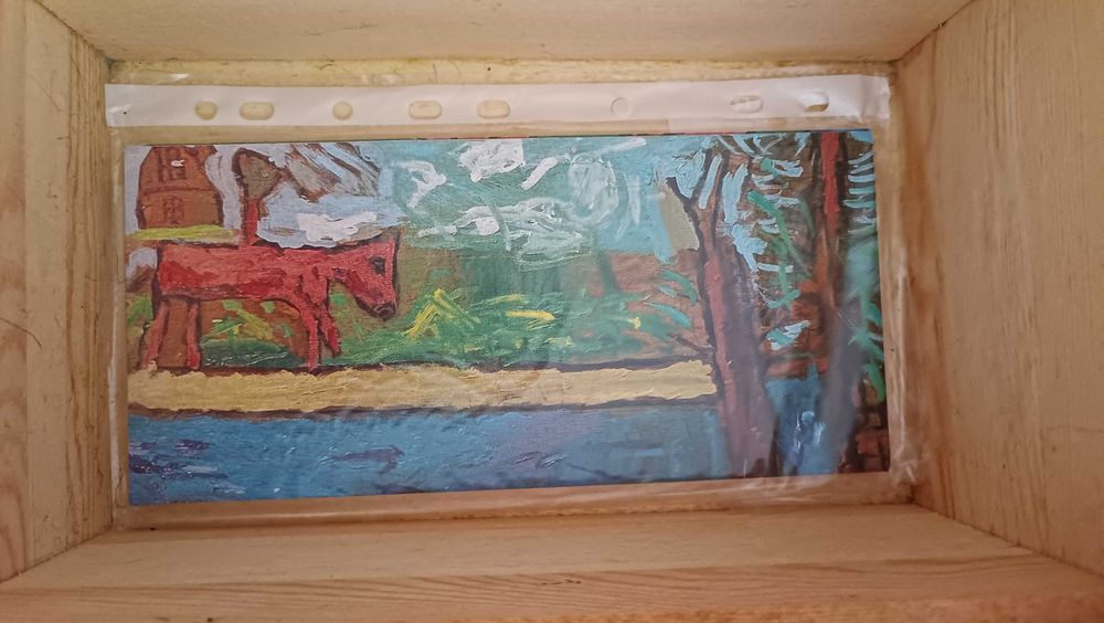 Coleção de postais pintados á mão e pé