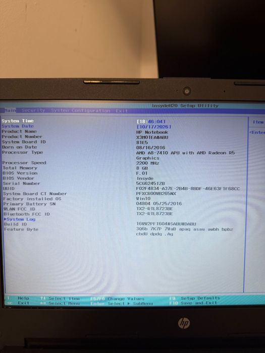 Laptop HP 8GB RAM