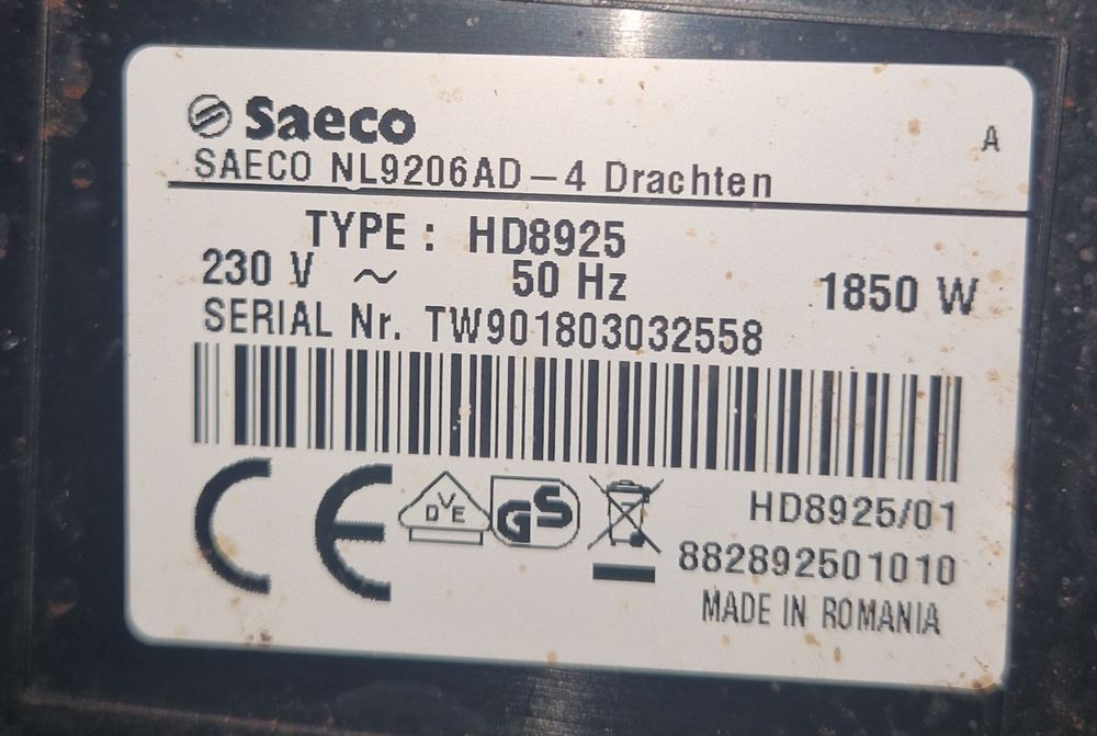 Ekspres do kawy Saeco HD8925