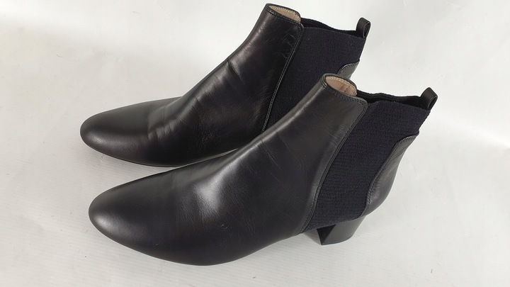 unisa BOTKI DAMSKIE 100 % SKÓRA nowe czarne ROZ 41