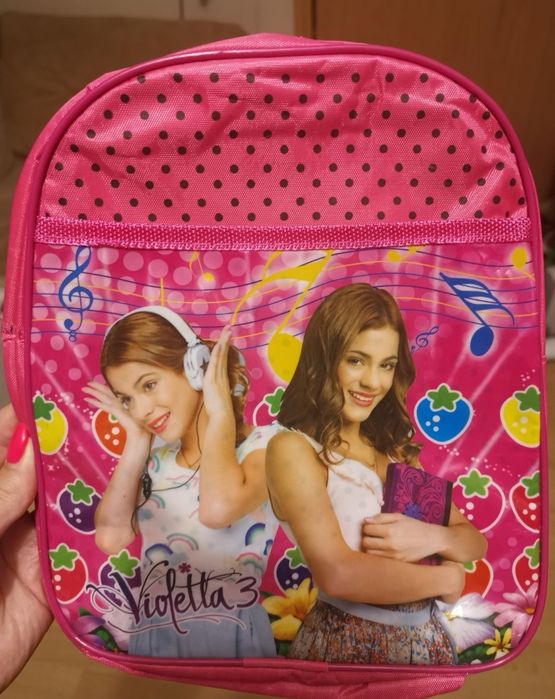 Różowy plecak szkolny plecaczek do szkoły dla dziewczynki Violetta