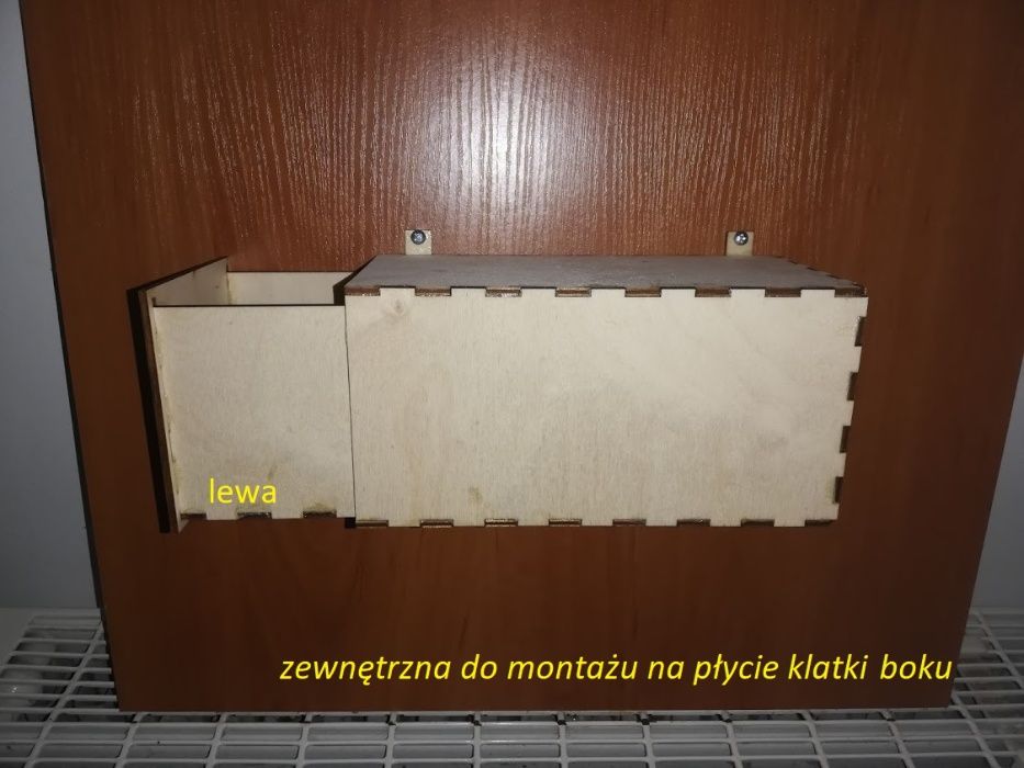 Budka lęgowa zewnętrzna Lewa / Prawa amadyny, zeberki itp.