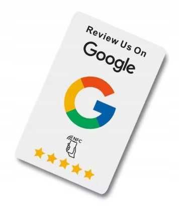 Karta z kodem QR do pozyskiwania opinii Google