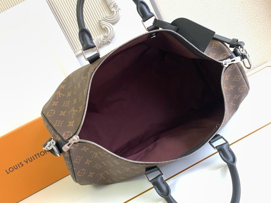 Дорожня сумка Louis Vuitton Keepall 50 коричнева велика валіза луи
