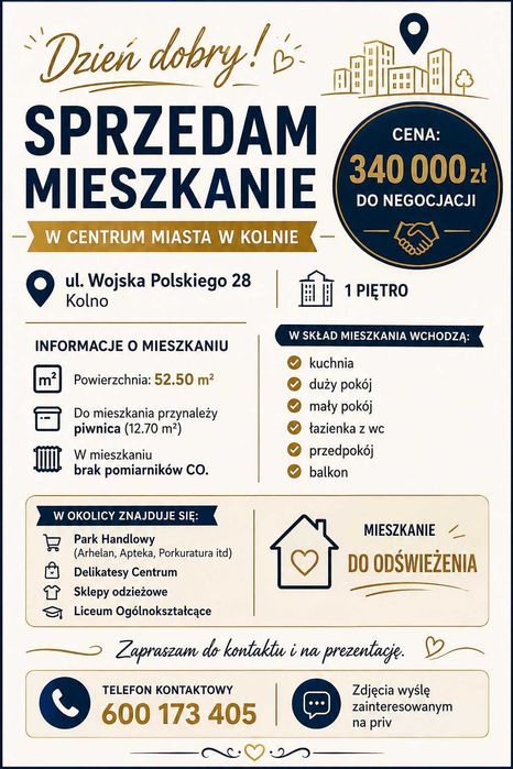 Mieszkanie – Kolno - Widok 2
