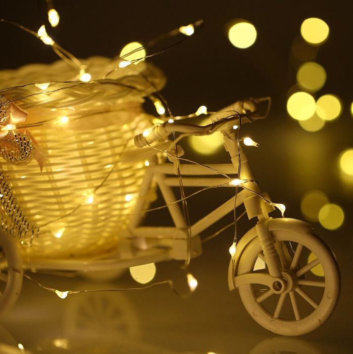 Светодиодная яркая гирлянда на батарейках 3м