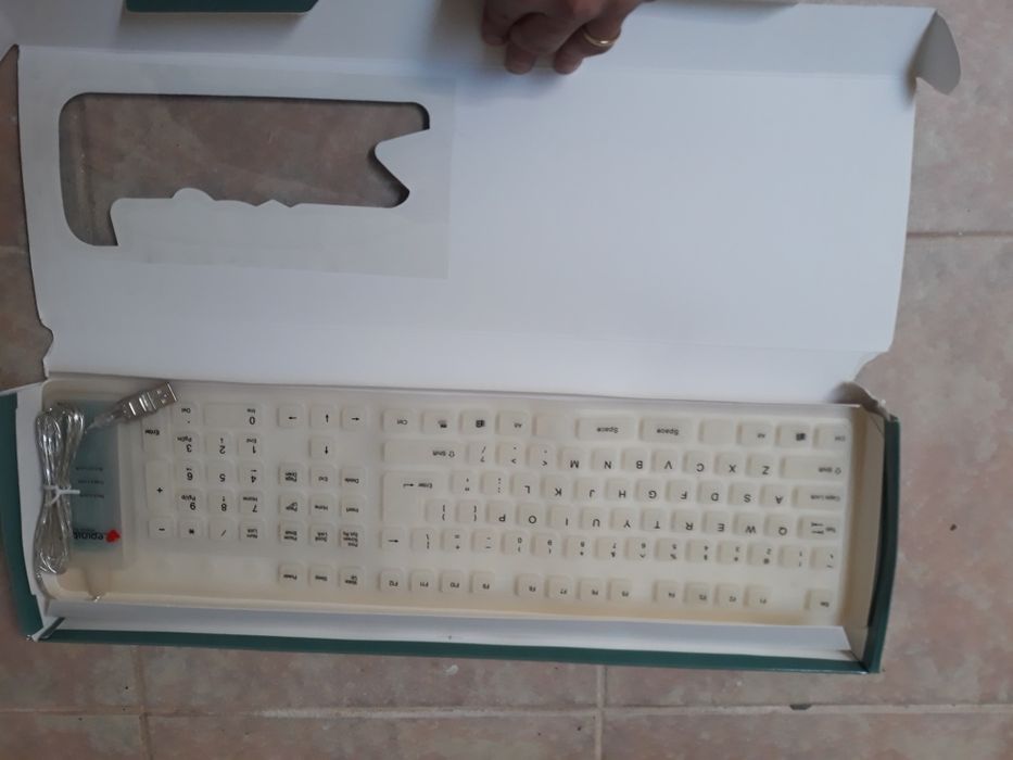 Teclado flexível branco429594445486510081