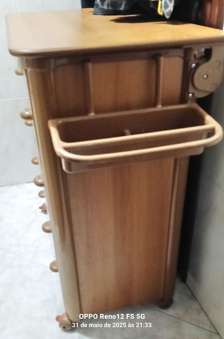 Cómoda_Muda_Fraldas_C/ Banheira p/ bebé- C/ rodizios