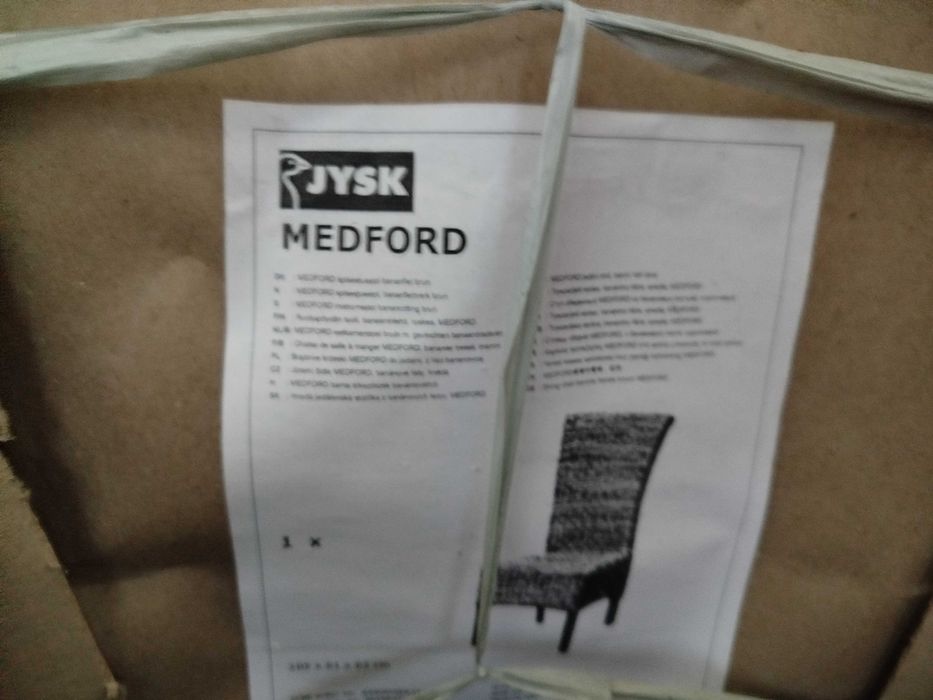 Krzesło Krzesła Jysk Medford 6szt nie używane do jadalni naturalne
