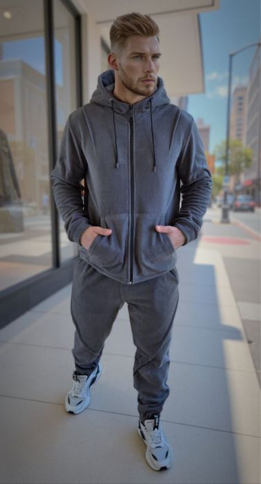 Чоловічий костюм дуже теплий фліс полар  (кофта на блискавці +штани )