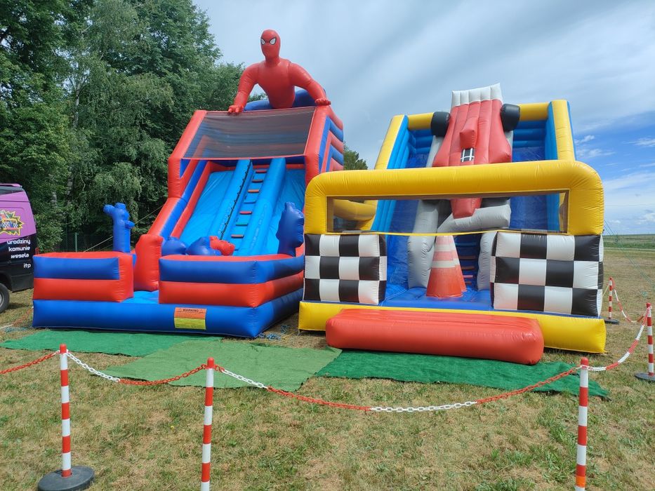 Zjeżdżalnia zamek ślizg dmuchaniec dmuchany impreza komunia urodziny